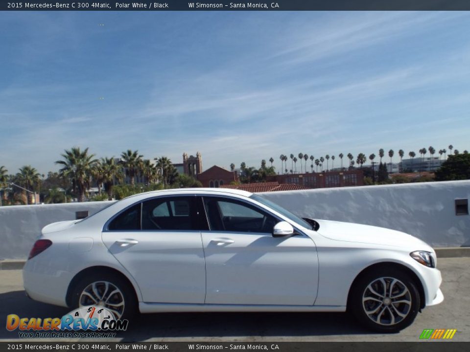 2015 Mercedes-Benz C 300 4Matic Polar White / Black Photo #3