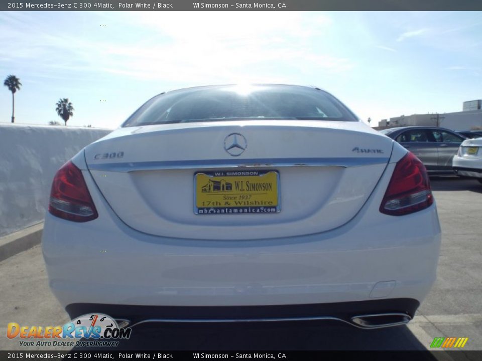 2015 Mercedes-Benz C 300 4Matic Polar White / Black Photo #5