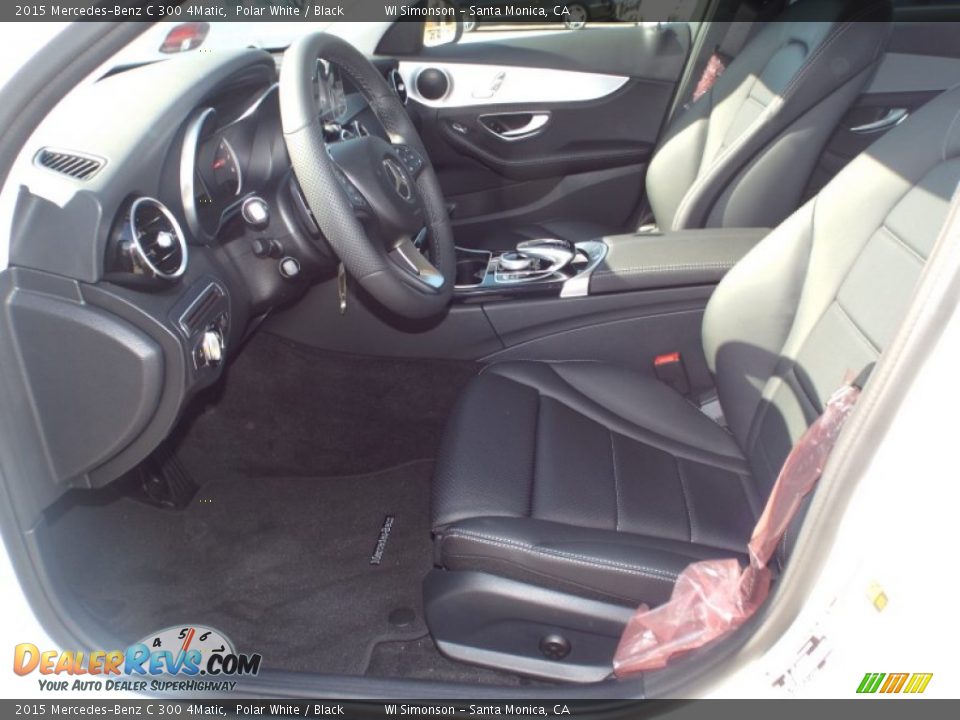 2015 Mercedes-Benz C 300 4Matic Polar White / Black Photo #7