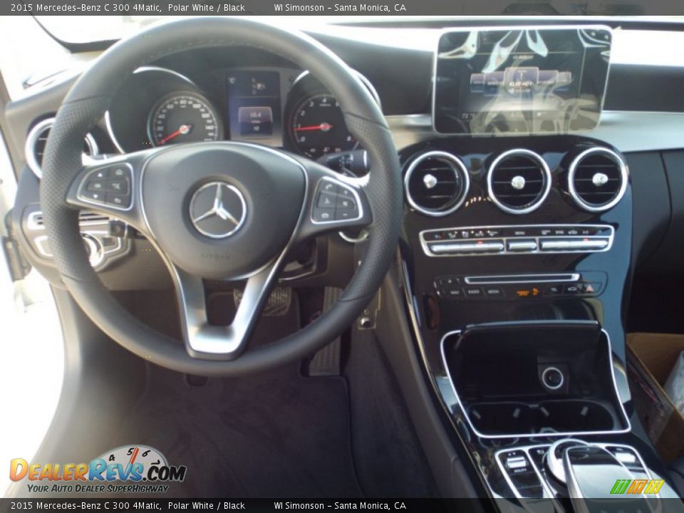 2015 Mercedes-Benz C 300 4Matic Polar White / Black Photo #9