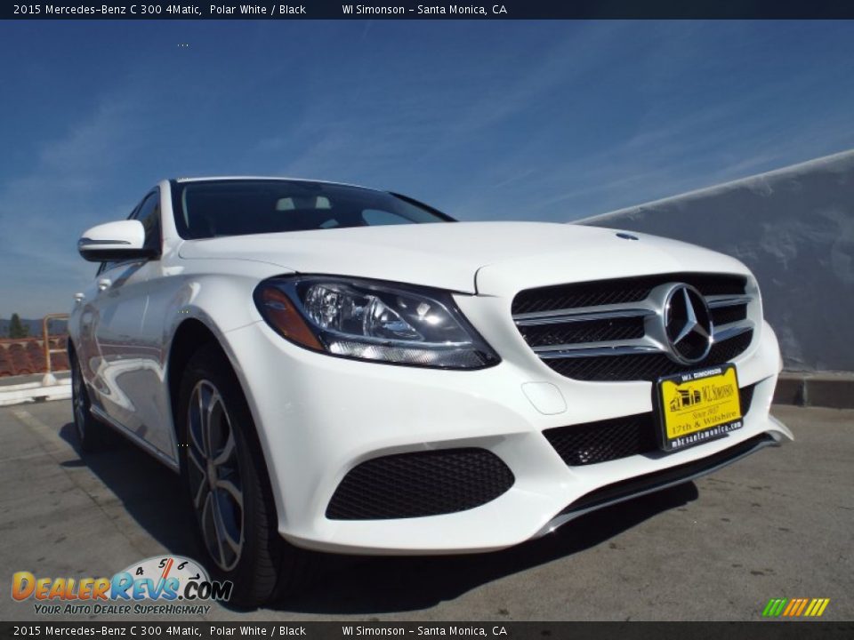 2015 Mercedes-Benz C 300 4Matic Polar White / Black Photo #11