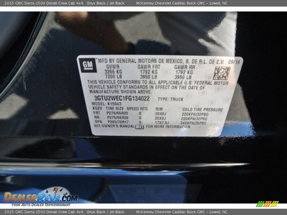 2015 GMC Sierra 1500 Denali Crew Cab 4x4 Onyx Black / Jet Black Photo #7