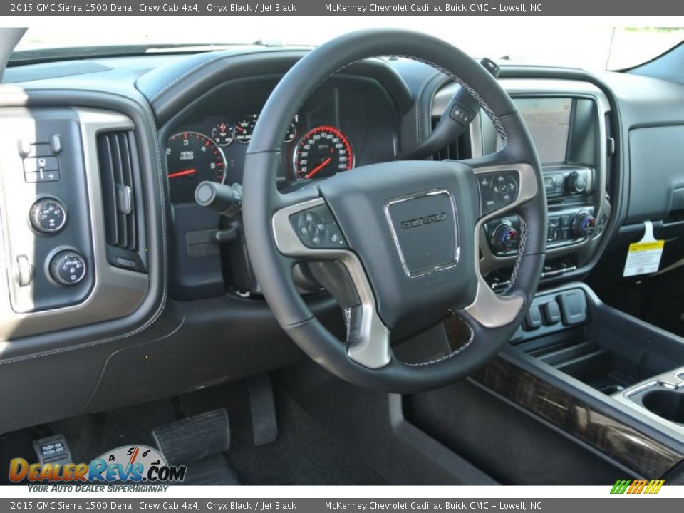 2015 GMC Sierra 1500 Denali Crew Cab 4x4 Onyx Black / Jet Black Photo #22