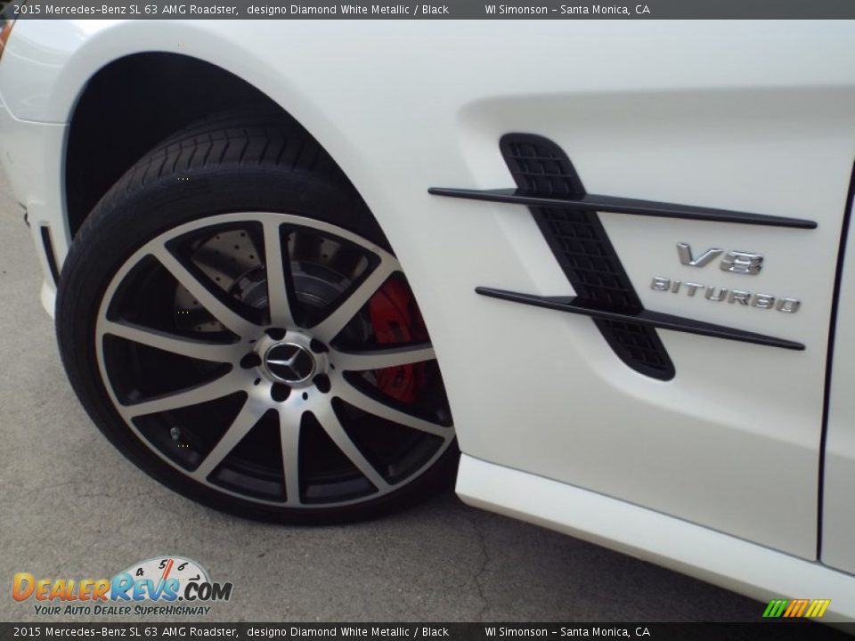 2015 Mercedes-Benz SL 63 AMG Roadster designo Diamond White Metallic / Black Photo #19