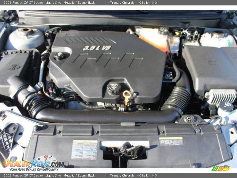 2008 Pontiac G6 GT Sedan Liquid Silver Metallic / Ebony Black Photo #7