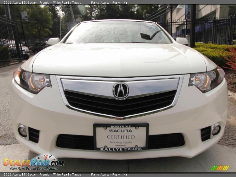 2011 Acura TSX Sedan Premium White Pearl / Taupe Photo #2