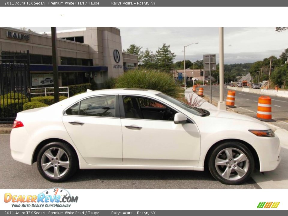 2011 Acura TSX Sedan Premium White Pearl / Taupe Photo #3