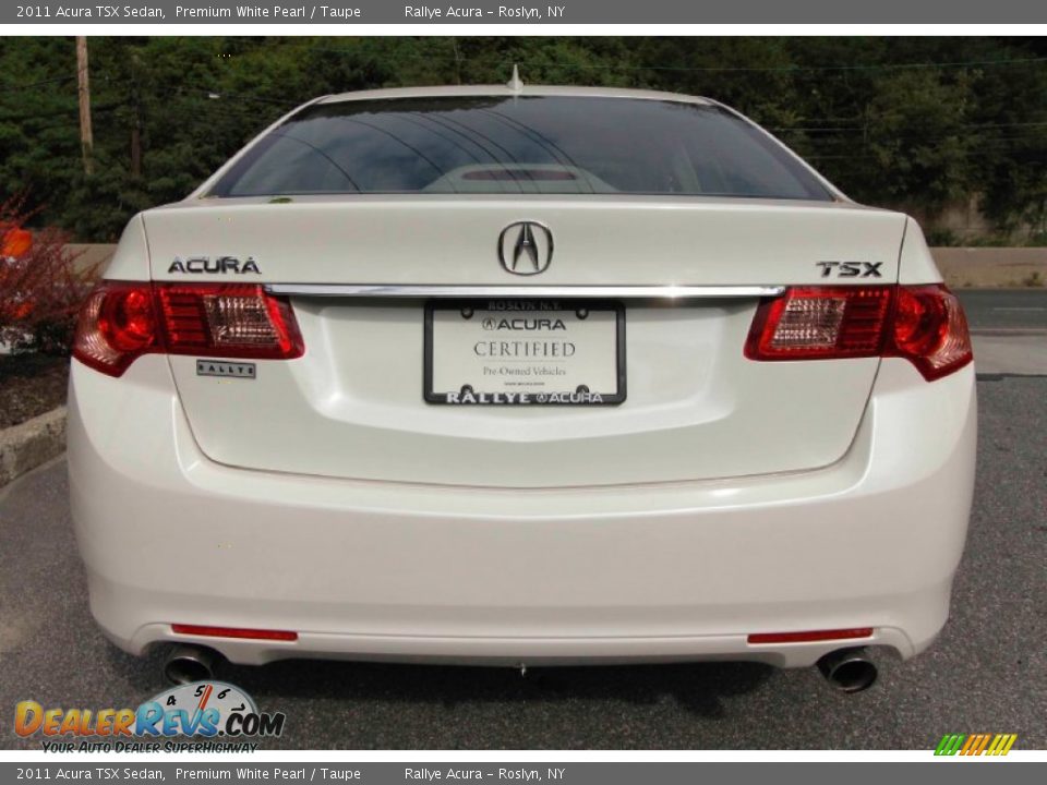2011 Acura TSX Sedan Premium White Pearl / Taupe Photo #5
