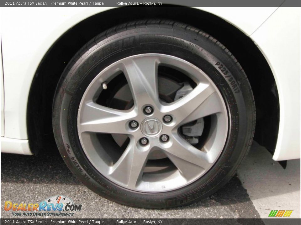 2011 Acura TSX Sedan Premium White Pearl / Taupe Photo #7