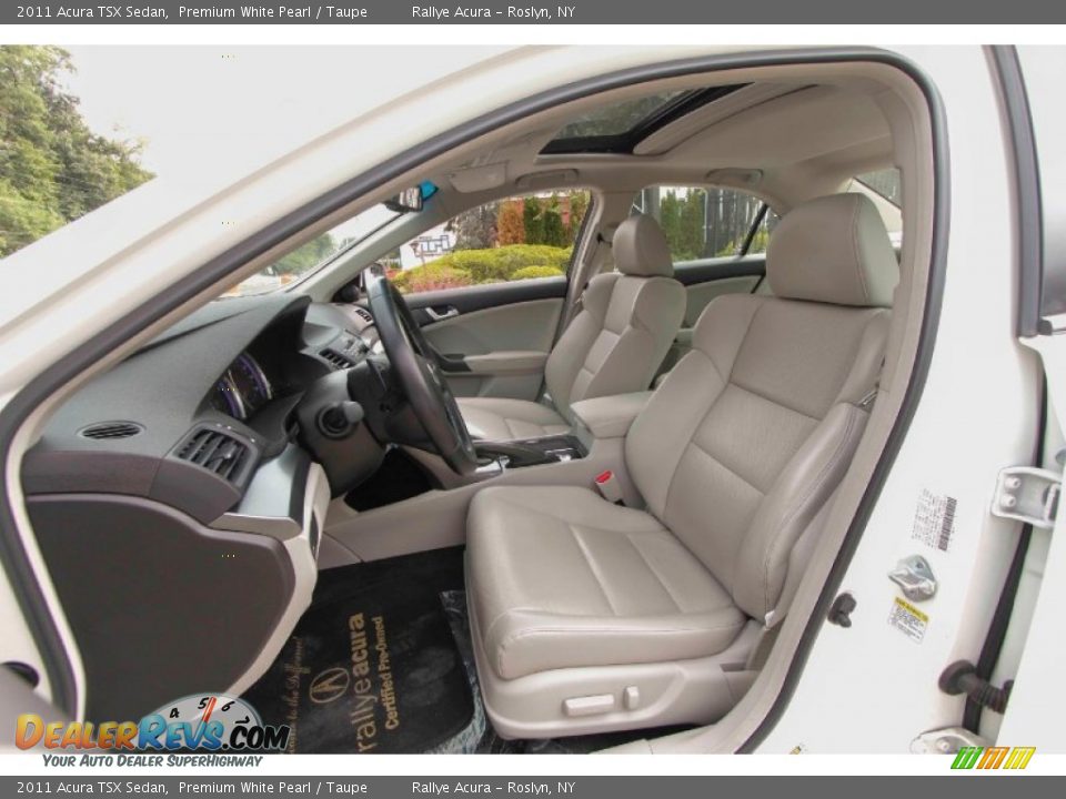 2011 Acura TSX Sedan Premium White Pearl / Taupe Photo #9