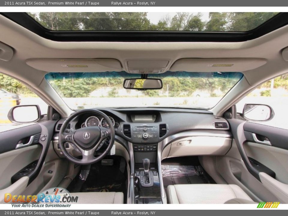 2011 Acura TSX Sedan Premium White Pearl / Taupe Photo #11