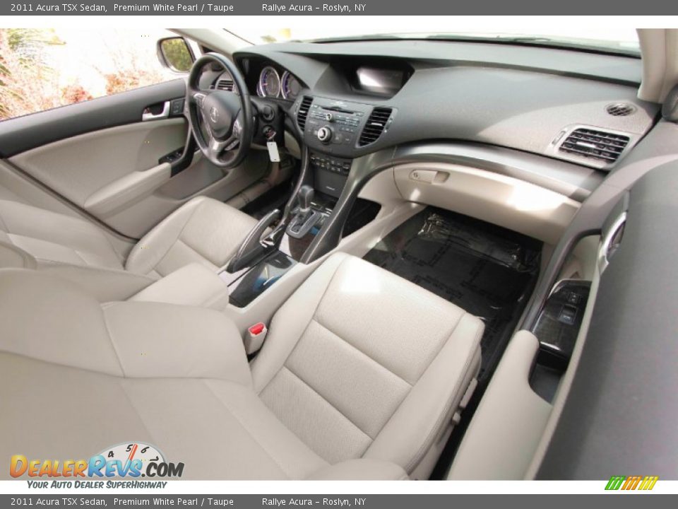 2011 Acura TSX Sedan Premium White Pearl / Taupe Photo #12