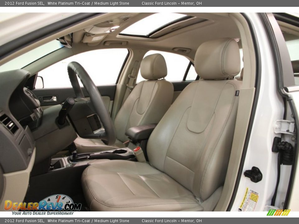 2012 Ford Fusion SEL White Platinum Tri-Coat / Medium Light Stone Photo #5