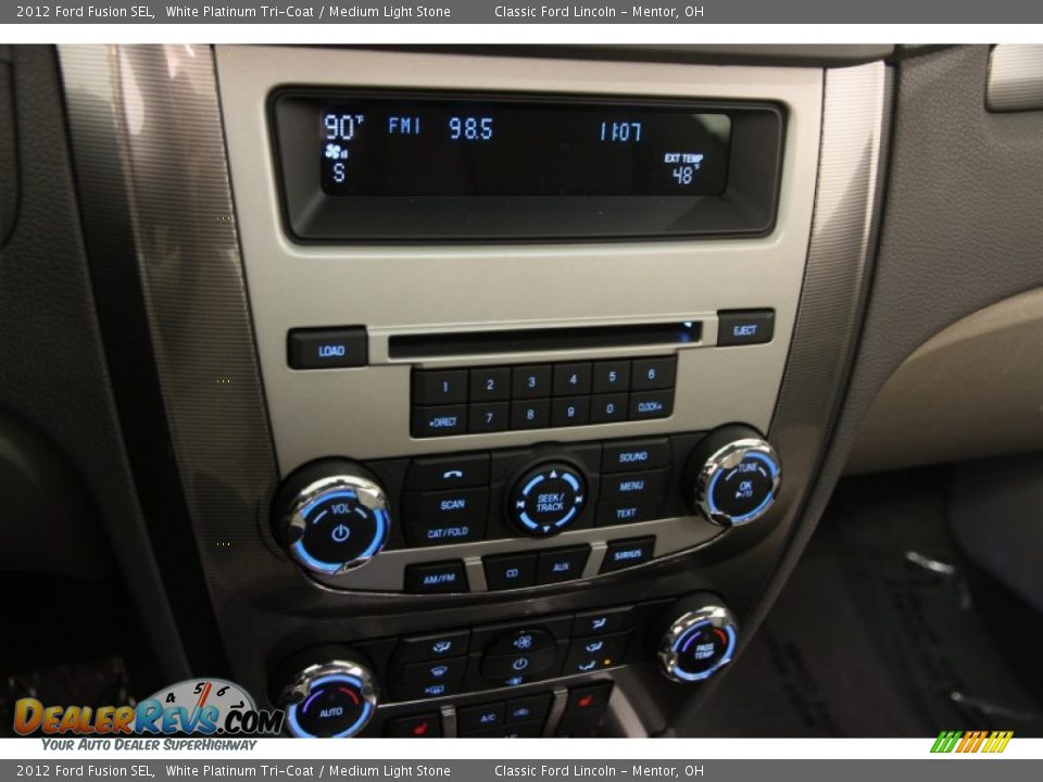 2012 Ford Fusion SEL White Platinum Tri-Coat / Medium Light Stone Photo #8