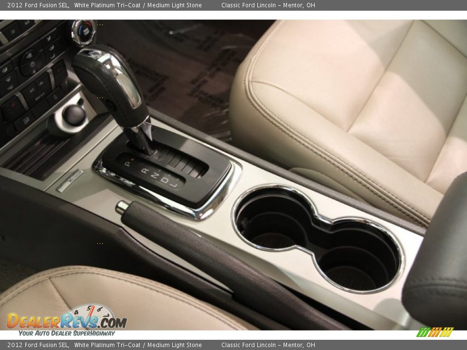 2012 Ford Fusion SEL White Platinum Tri-Coat / Medium Light Stone Photo #9