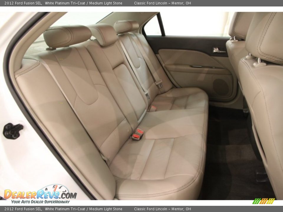 2012 Ford Fusion SEL White Platinum Tri-Coat / Medium Light Stone Photo #11
