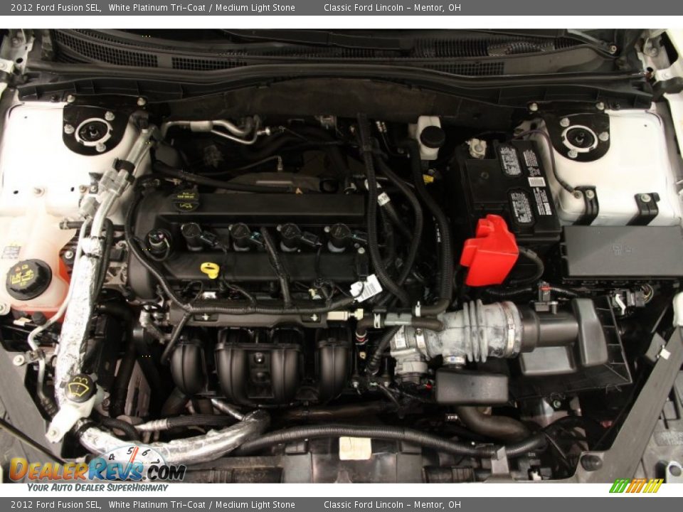 2012 Ford Fusion SEL White Platinum Tri-Coat / Medium Light Stone Photo #14