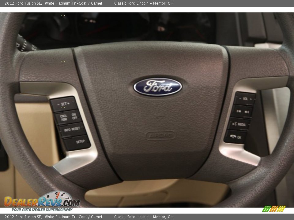 2012 Ford Fusion SE White Platinum Tri-Coat / Camel Photo #6