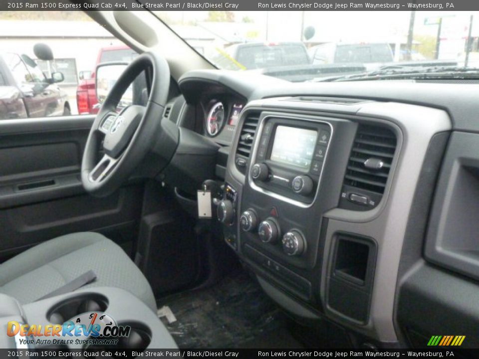 2015 Ram 1500 Express Quad Cab 4x4 Blue Streak Pearl / Black/Diesel Gray Photo #8