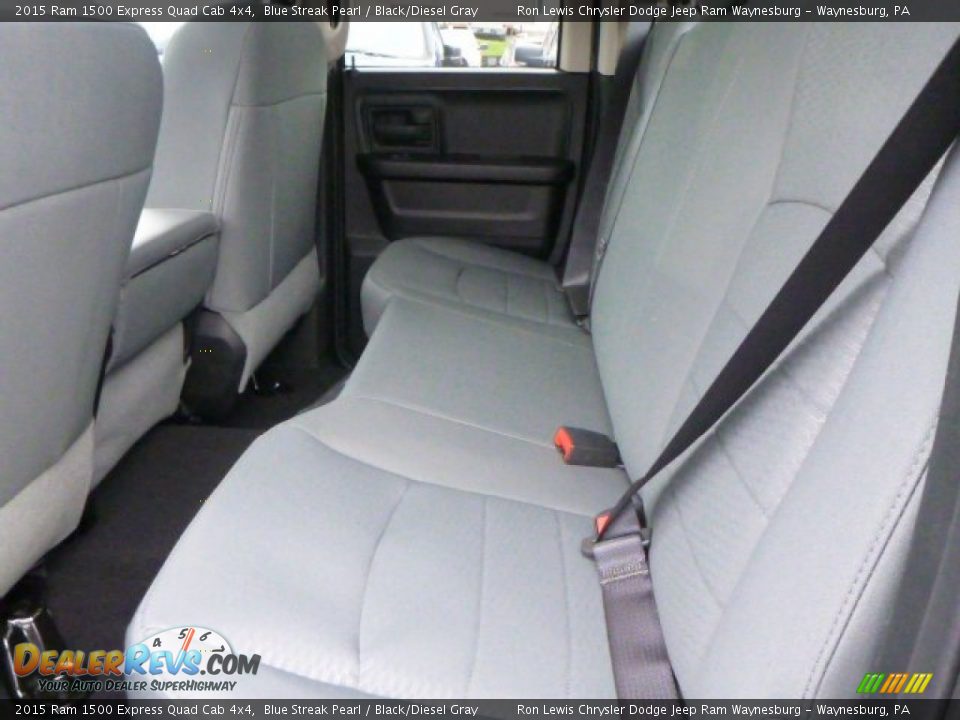 2015 Ram 1500 Express Quad Cab 4x4 Blue Streak Pearl / Black/Diesel Gray Photo #13