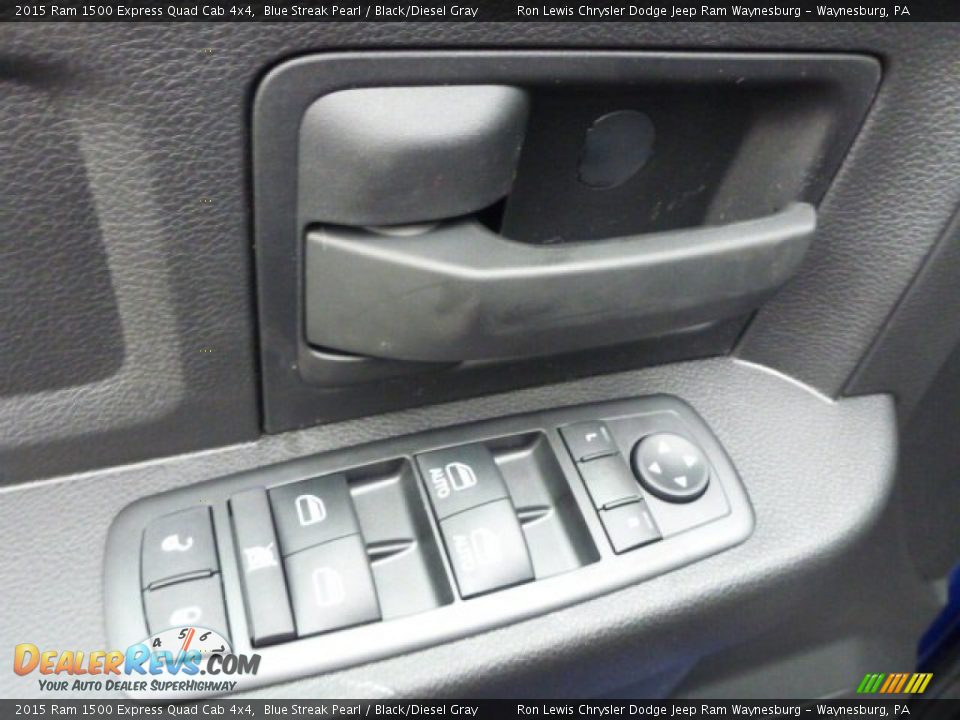 2015 Ram 1500 Express Quad Cab 4x4 Blue Streak Pearl / Black/Diesel Gray Photo #15
