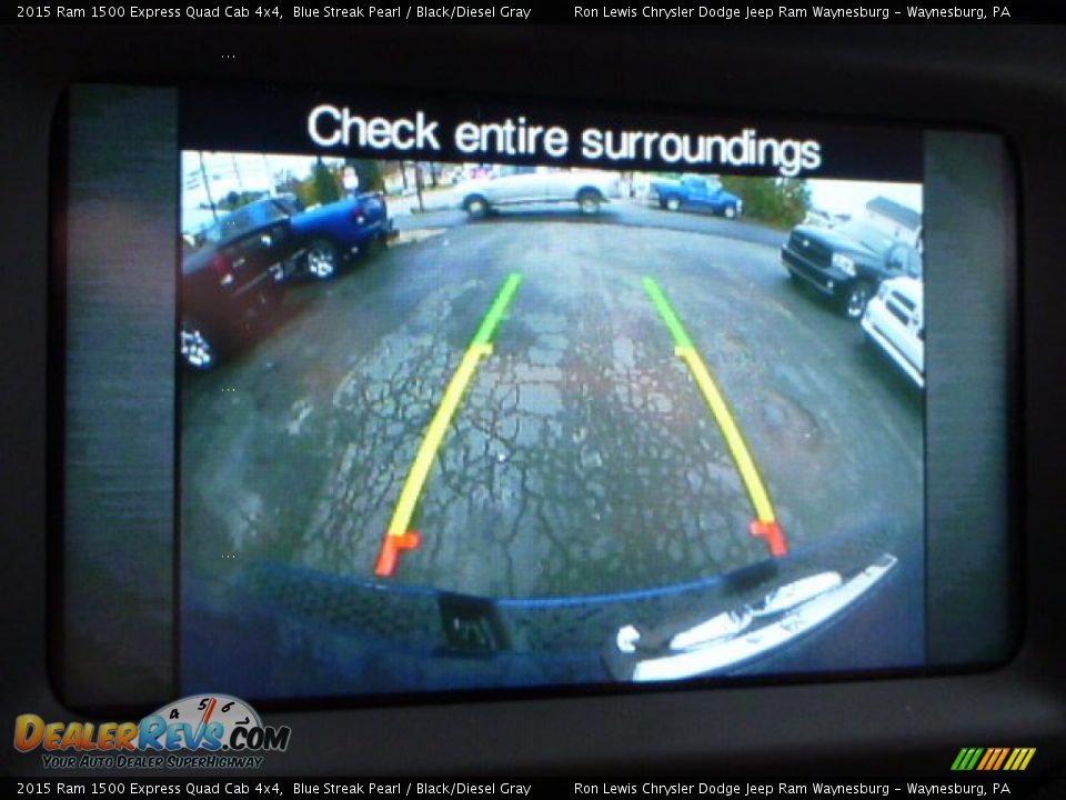 2015 Ram 1500 Express Quad Cab 4x4 Blue Streak Pearl / Black/Diesel Gray Photo #17