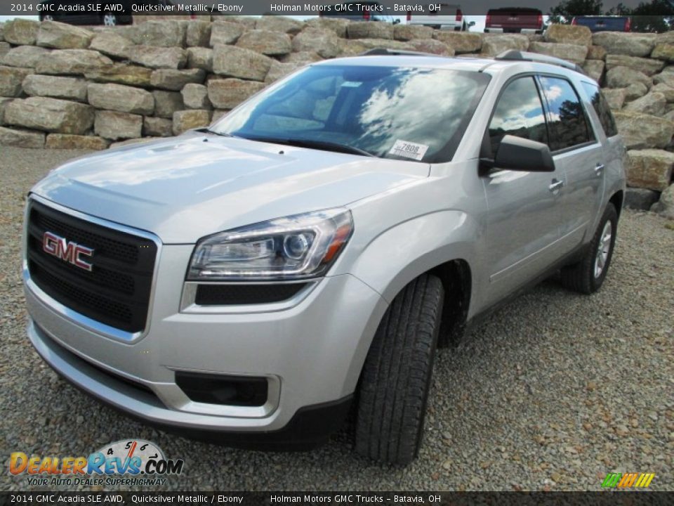 2014 GMC Acadia SLE AWD Quicksilver Metallic / Ebony Photo #2