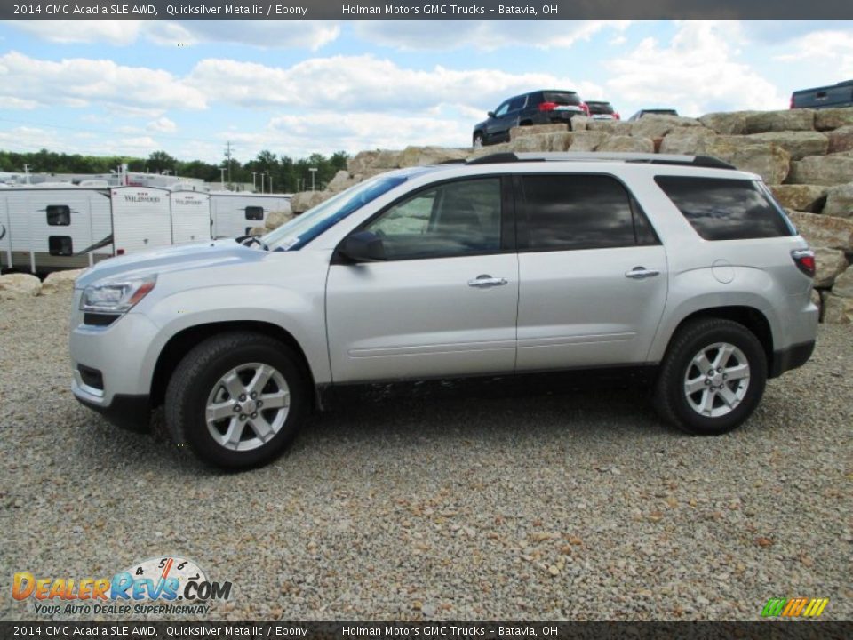 2014 GMC Acadia SLE AWD Quicksilver Metallic / Ebony Photo #3