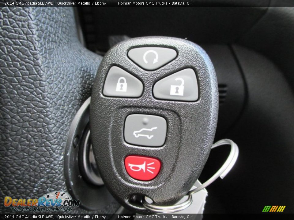 2014 GMC Acadia SLE AWD Quicksilver Metallic / Ebony Photo #14