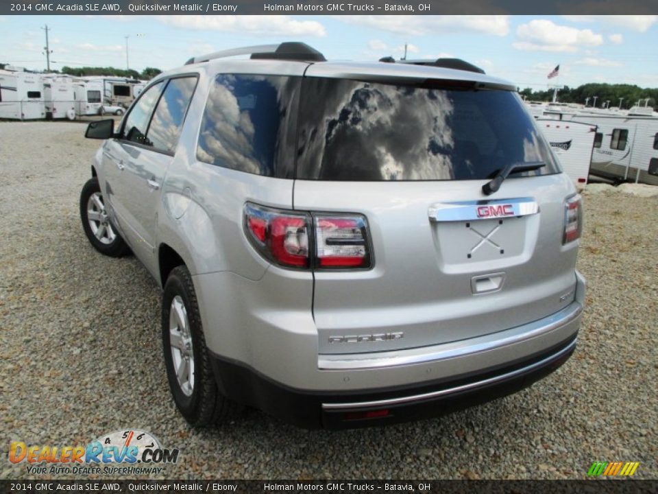 2014 GMC Acadia SLE AWD Quicksilver Metallic / Ebony Photo #26