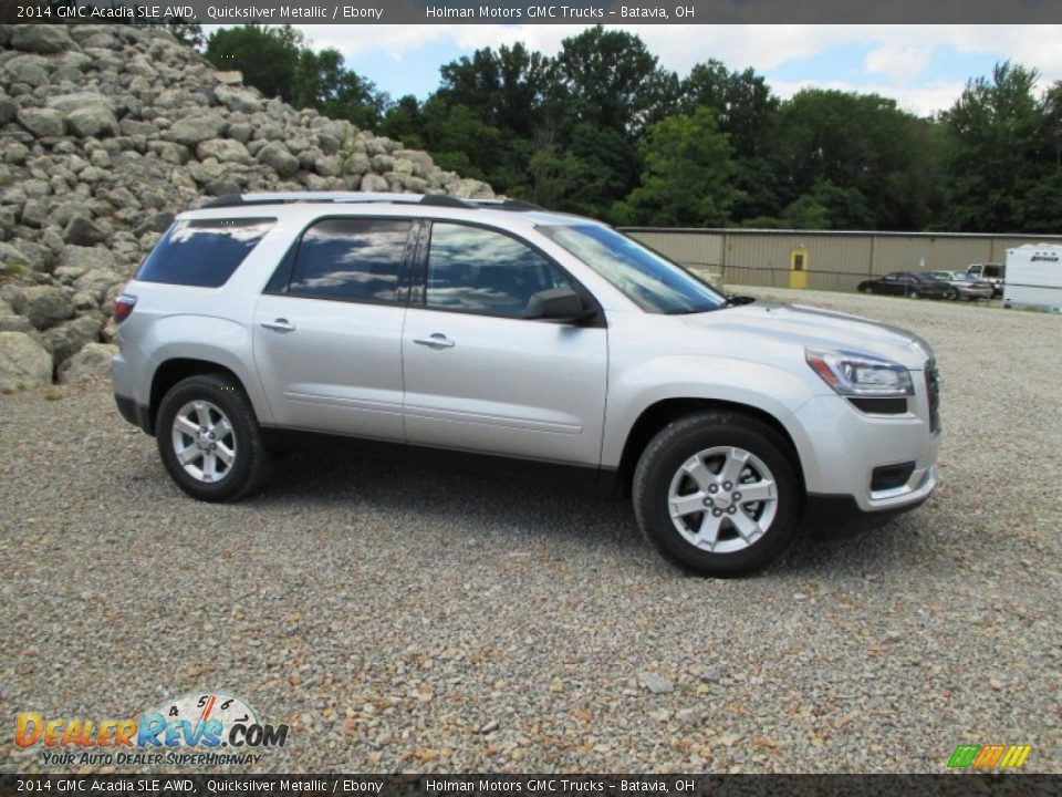 2014 GMC Acadia SLE AWD Quicksilver Metallic / Ebony Photo #33