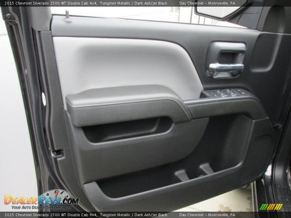 2015 Chevrolet Silverado 1500 WT Double Cab 4x4 Tungsten Metallic / Dark Ash/Jet Black Photo #12