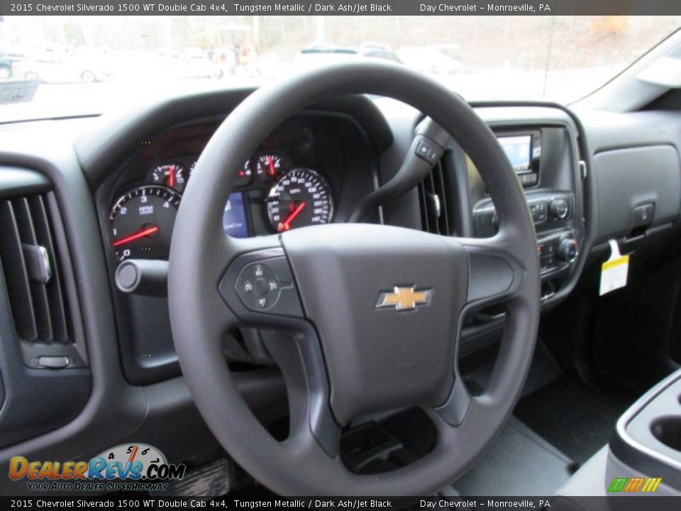 2015 Chevrolet Silverado 1500 WT Double Cab 4x4 Tungsten Metallic / Dark Ash/Jet Black Photo #15