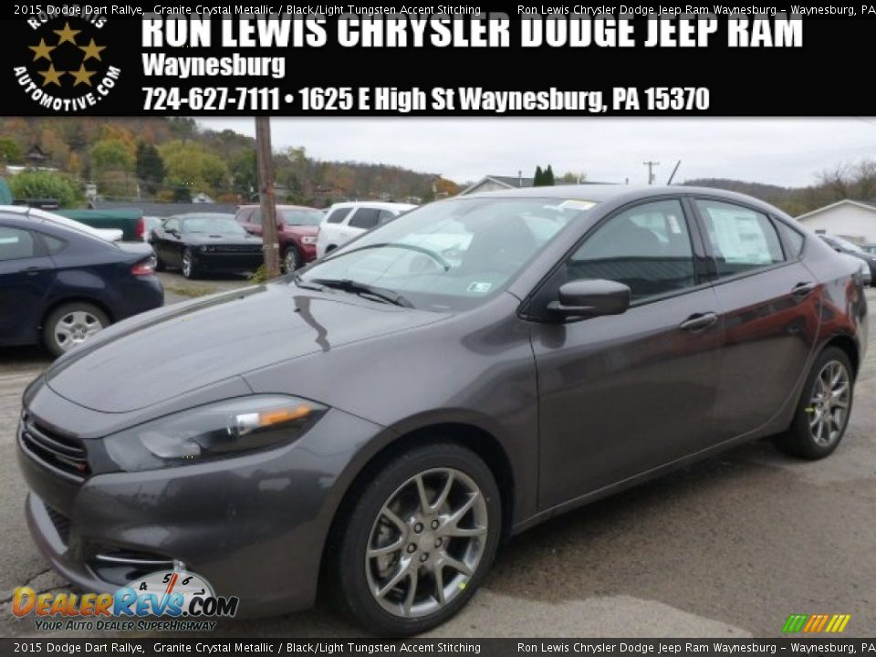 2015 Dodge Dart Rallye Granite Crystal Metallic / Black/Light Tungsten Accent Stitching Photo #1