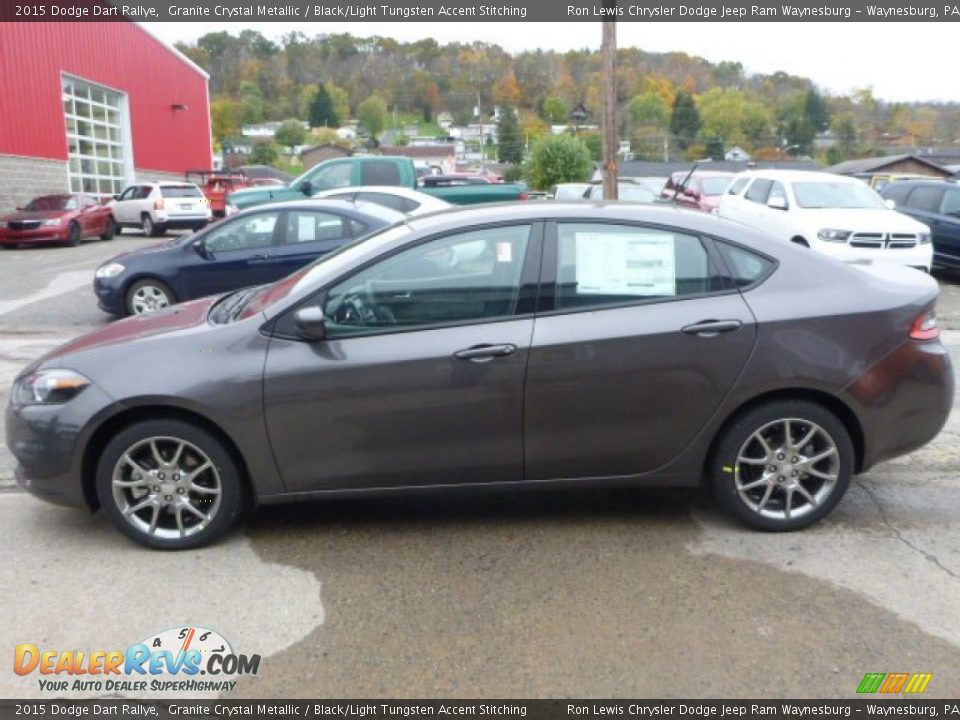 2015 Dodge Dart Rallye Granite Crystal Metallic / Black/Light Tungsten Accent Stitching Photo #2