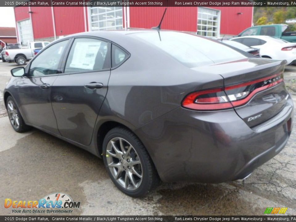 2015 Dodge Dart Rallye Granite Crystal Metallic / Black/Light Tungsten Accent Stitching Photo #3
