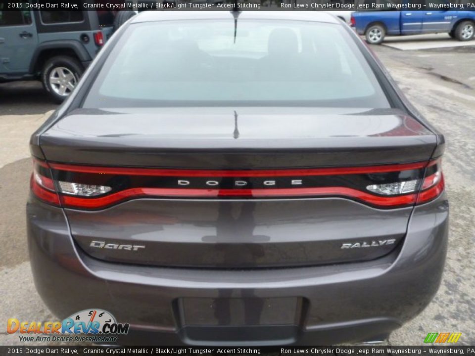 2015 Dodge Dart Rallye Granite Crystal Metallic / Black/Light Tungsten Accent Stitching Photo #4