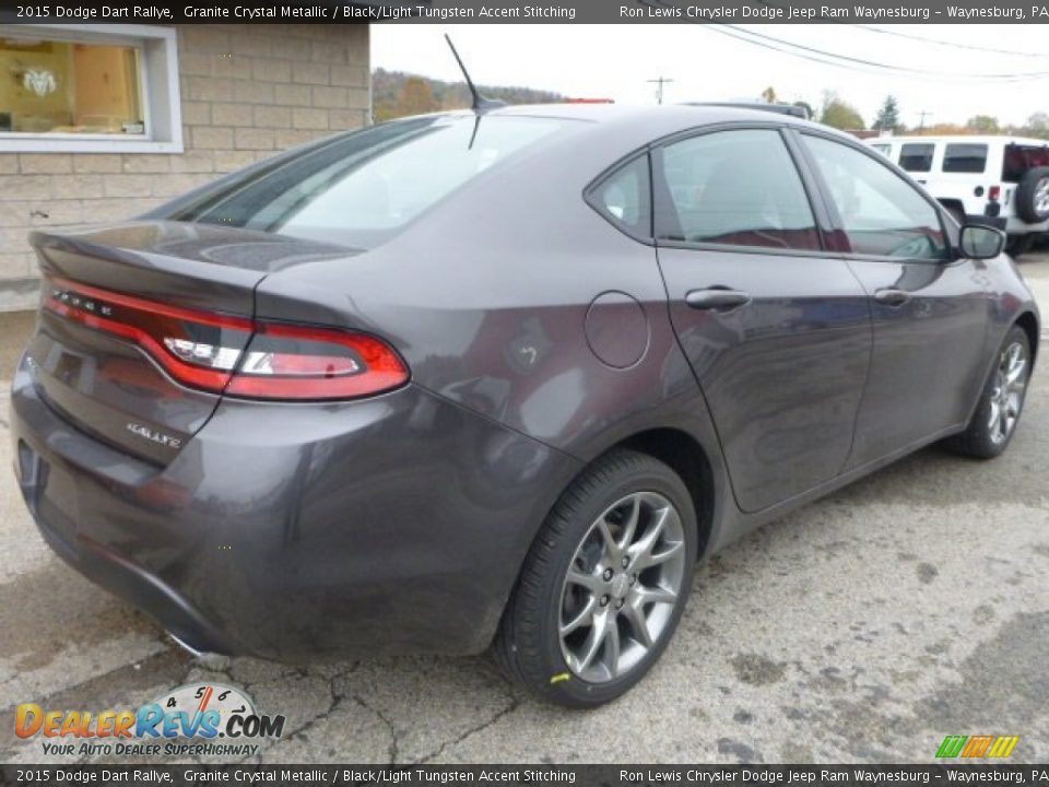 2015 Dodge Dart Rallye Granite Crystal Metallic / Black/Light Tungsten Accent Stitching Photo #5