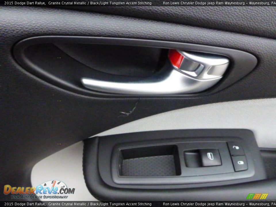 2015 Dodge Dart Rallye Granite Crystal Metallic / Black/Light Tungsten Accent Stitching Photo #7