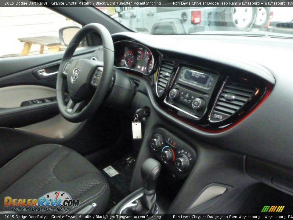 2015 Dodge Dart Rallye Granite Crystal Metallic / Black/Light Tungsten Accent Stitching Photo #8