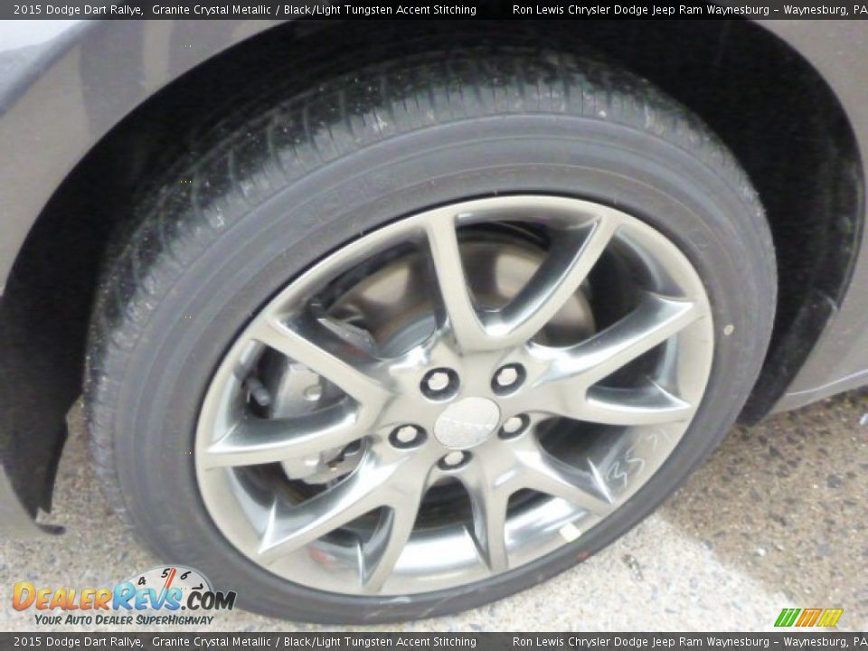 2015 Dodge Dart Rallye Granite Crystal Metallic / Black/Light Tungsten Accent Stitching Photo #11