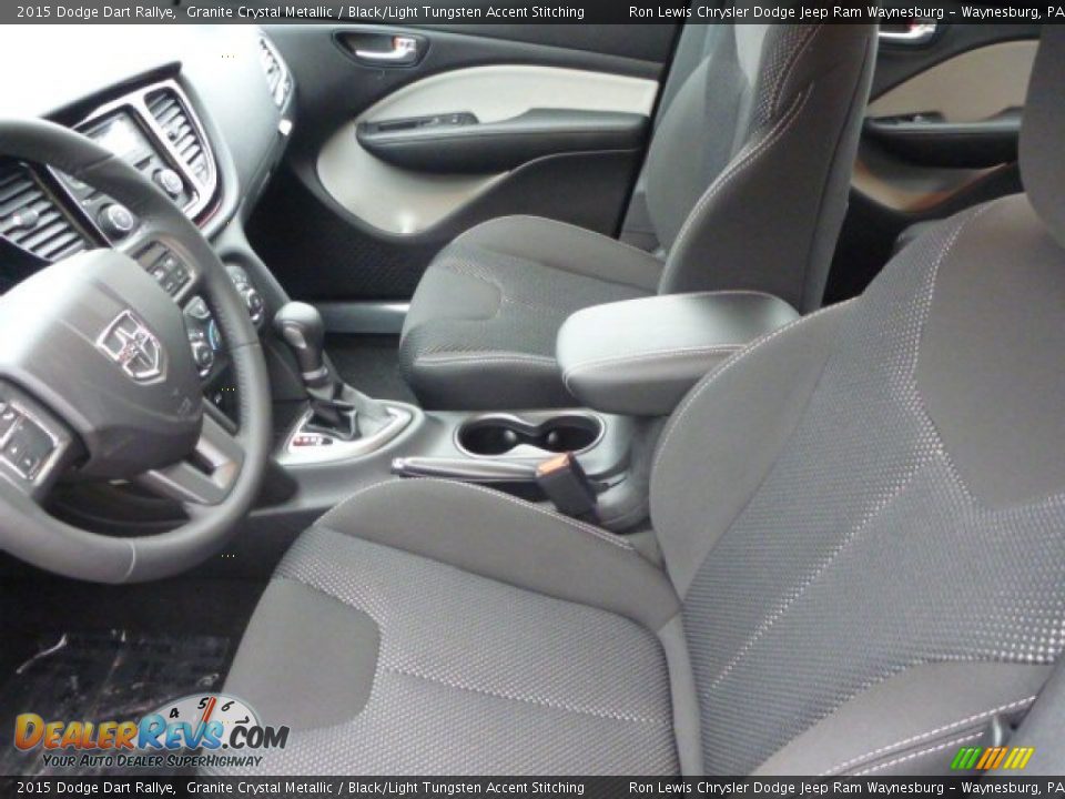 2015 Dodge Dart Rallye Granite Crystal Metallic / Black/Light Tungsten Accent Stitching Photo #12