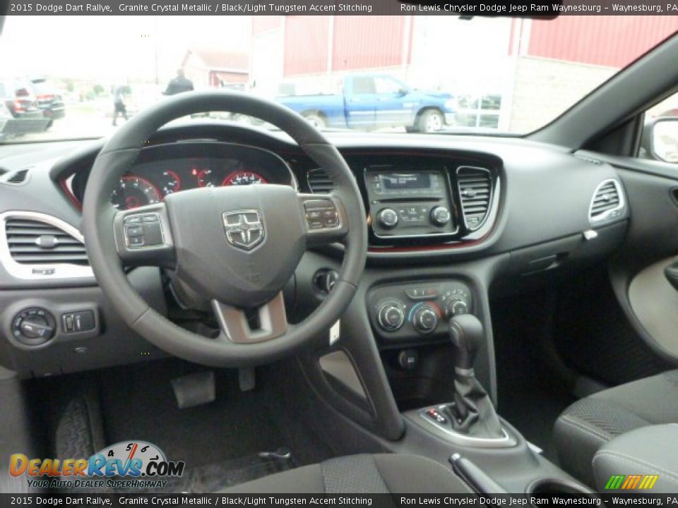 2015 Dodge Dart Rallye Granite Crystal Metallic / Black/Light Tungsten Accent Stitching Photo #14