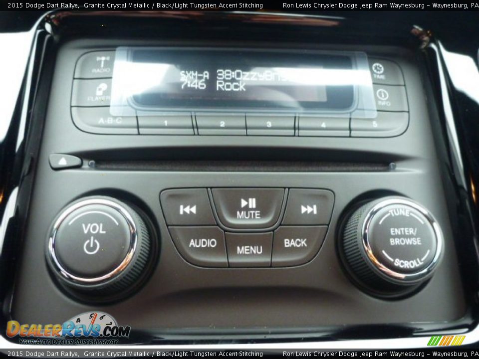 2015 Dodge Dart Rallye Granite Crystal Metallic / Black/Light Tungsten Accent Stitching Photo #18