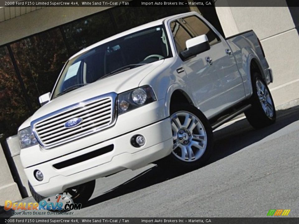 2008 Ford F150 Limited SuperCrew 4x4 White Sand Tri-Coat / Tan Photo #1