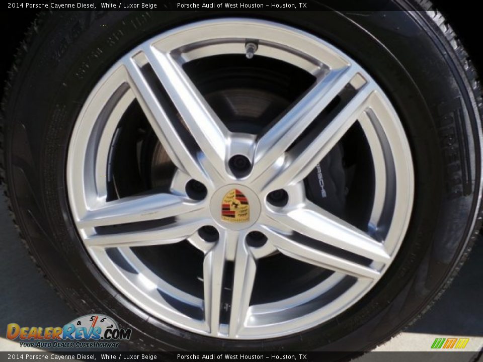 2014 Porsche Cayenne Diesel White / Luxor Beige Photo #10