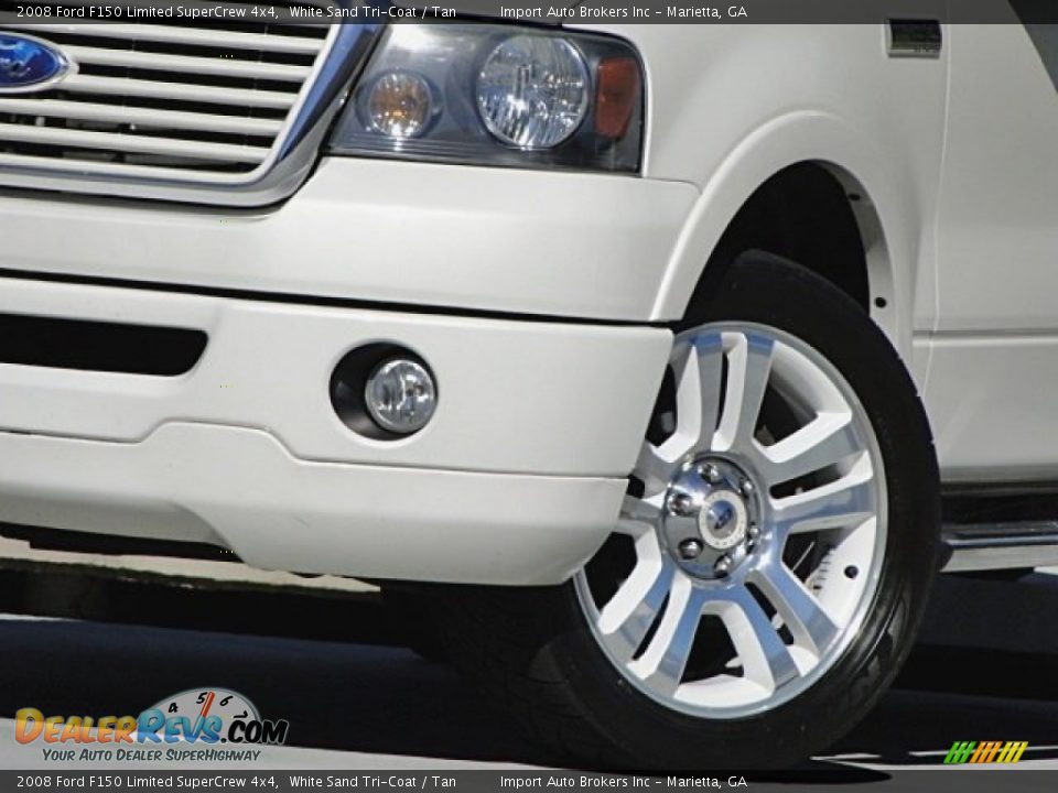 2008 Ford F150 Limited SuperCrew 4x4 White Sand Tri-Coat / Tan Photo #27