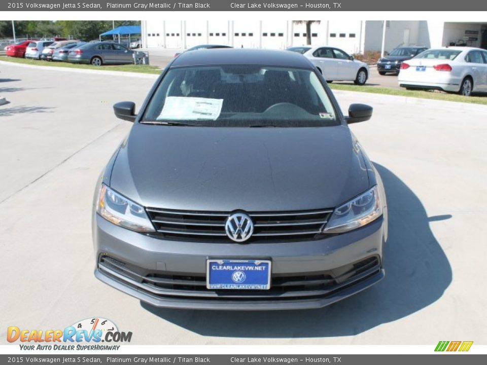 2015 Volkswagen Jetta S Sedan Platinum Gray Metallic / Titan Black Photo #3