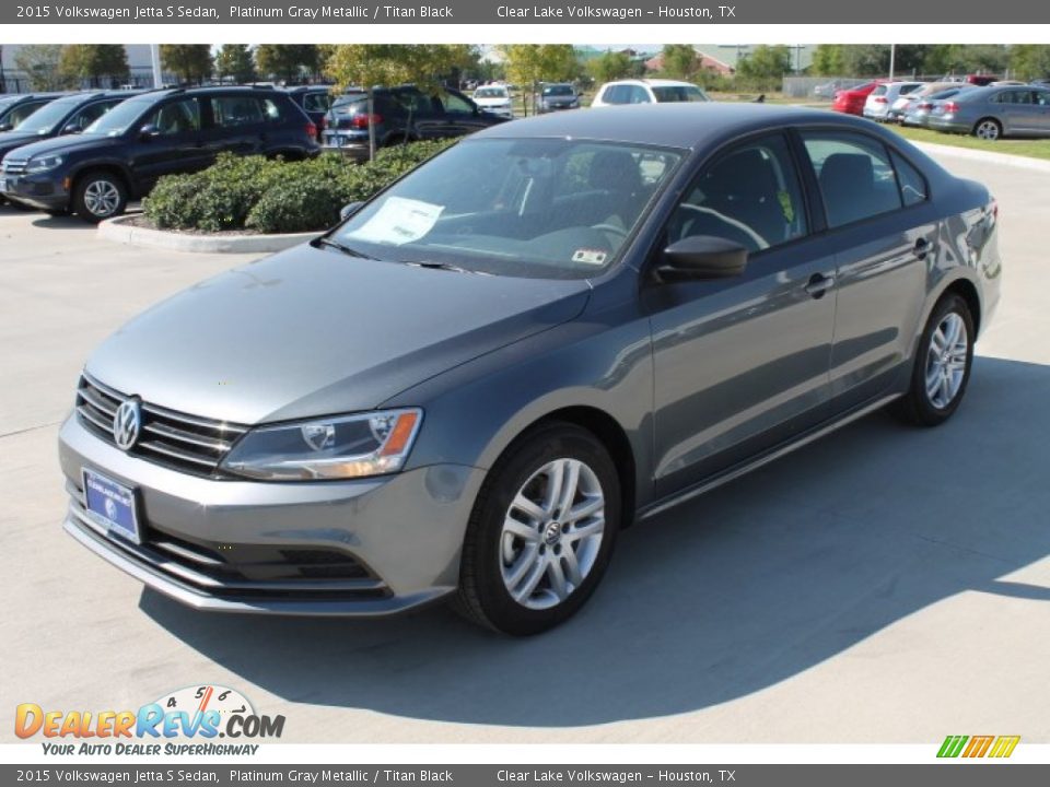 2015 Volkswagen Jetta S Sedan Platinum Gray Metallic / Titan Black Photo #4