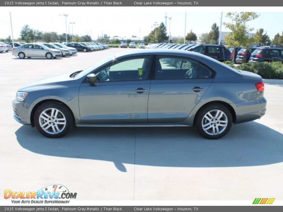 2015 Volkswagen Jetta S Sedan Platinum Gray Metallic / Titan Black Photo #5